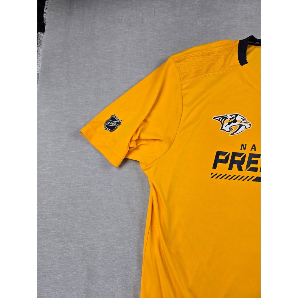 Fanatics Authentic Pro Nashville Predators Hockey Shirt Mens XL Gold NHL Tee - Picture 6 of 9